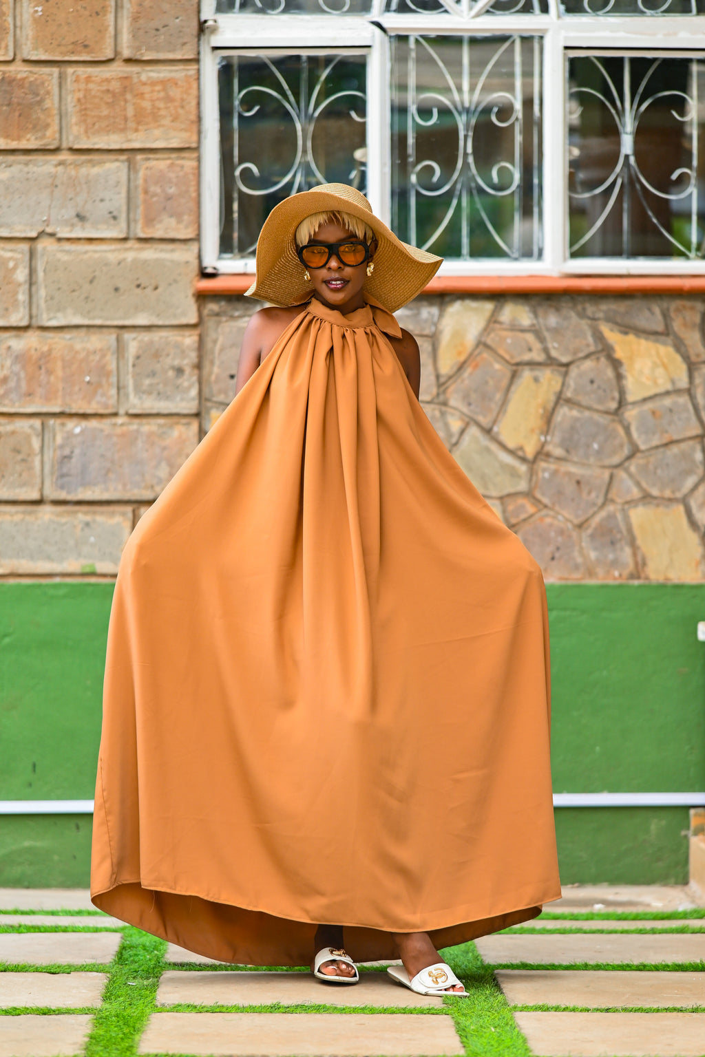 Lamu Maxi Dress- Nude