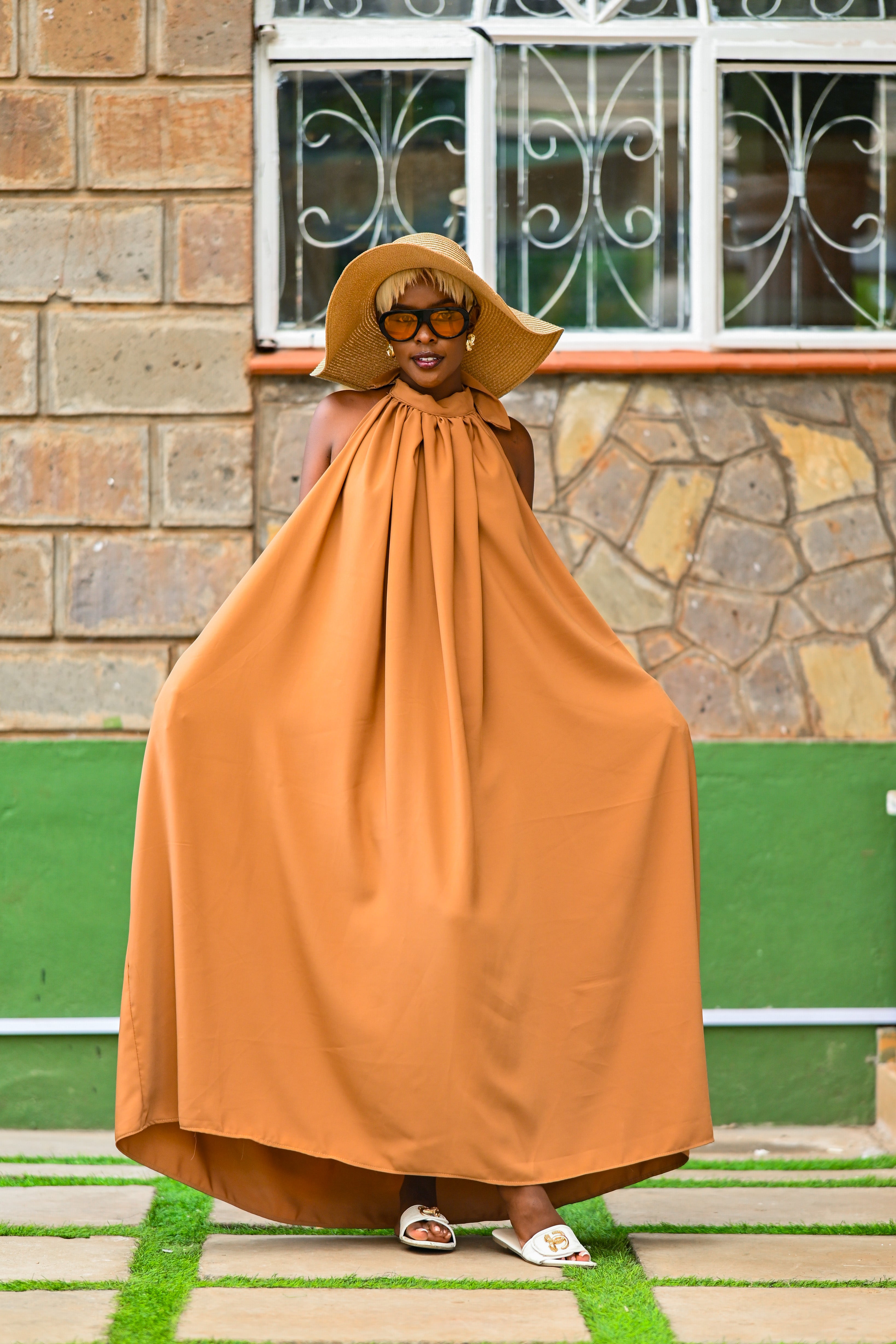 Lamu Maxi Dress- Nude