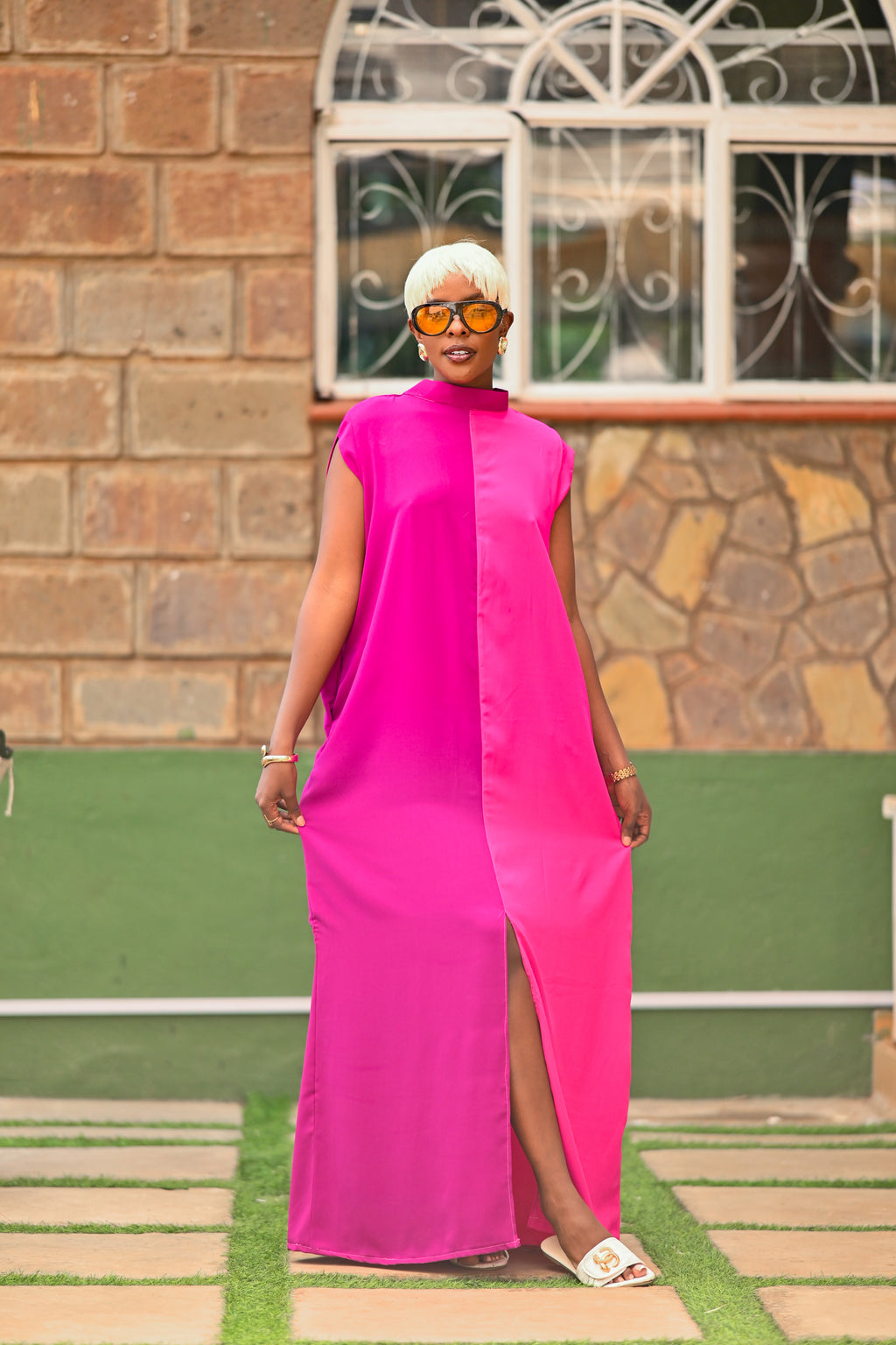 Aluna Maxi Dress- Pink & purple