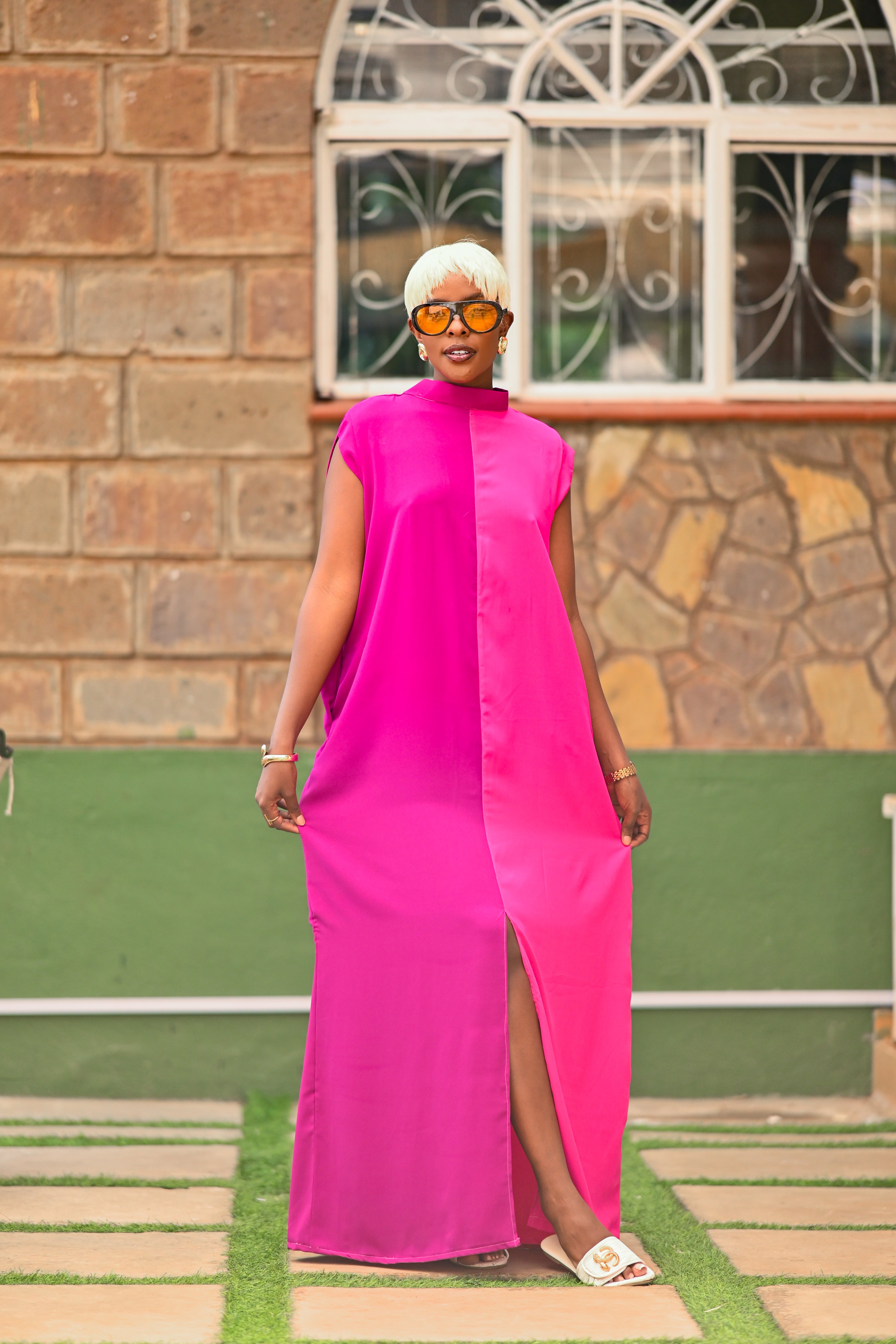 Aluna Maxi Dress- Pink & purple