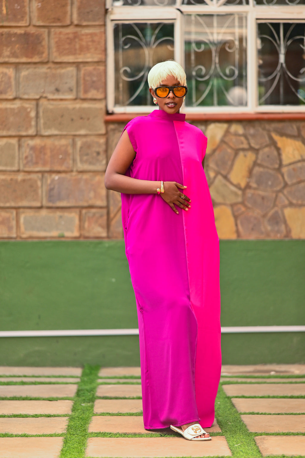 Aluna Maxi Dress- Pink & purple