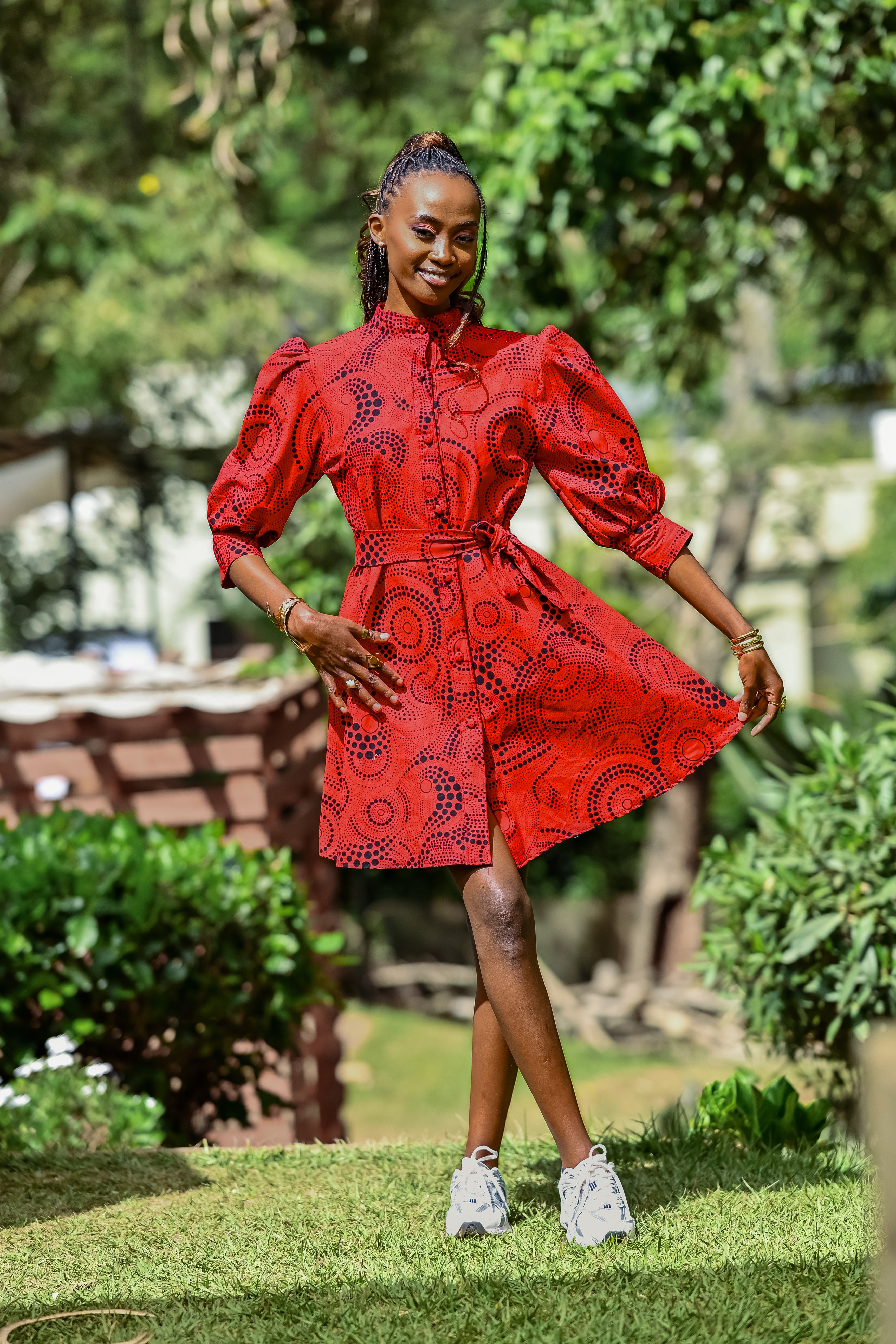 Serengeti Shift Dress- Red