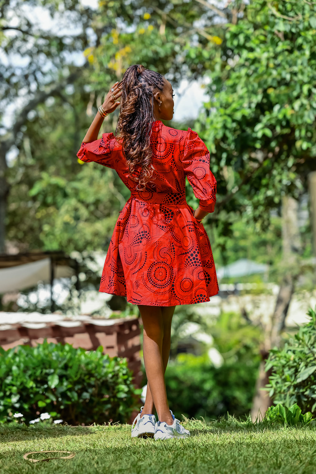 Serengeti Shift Dress- Red