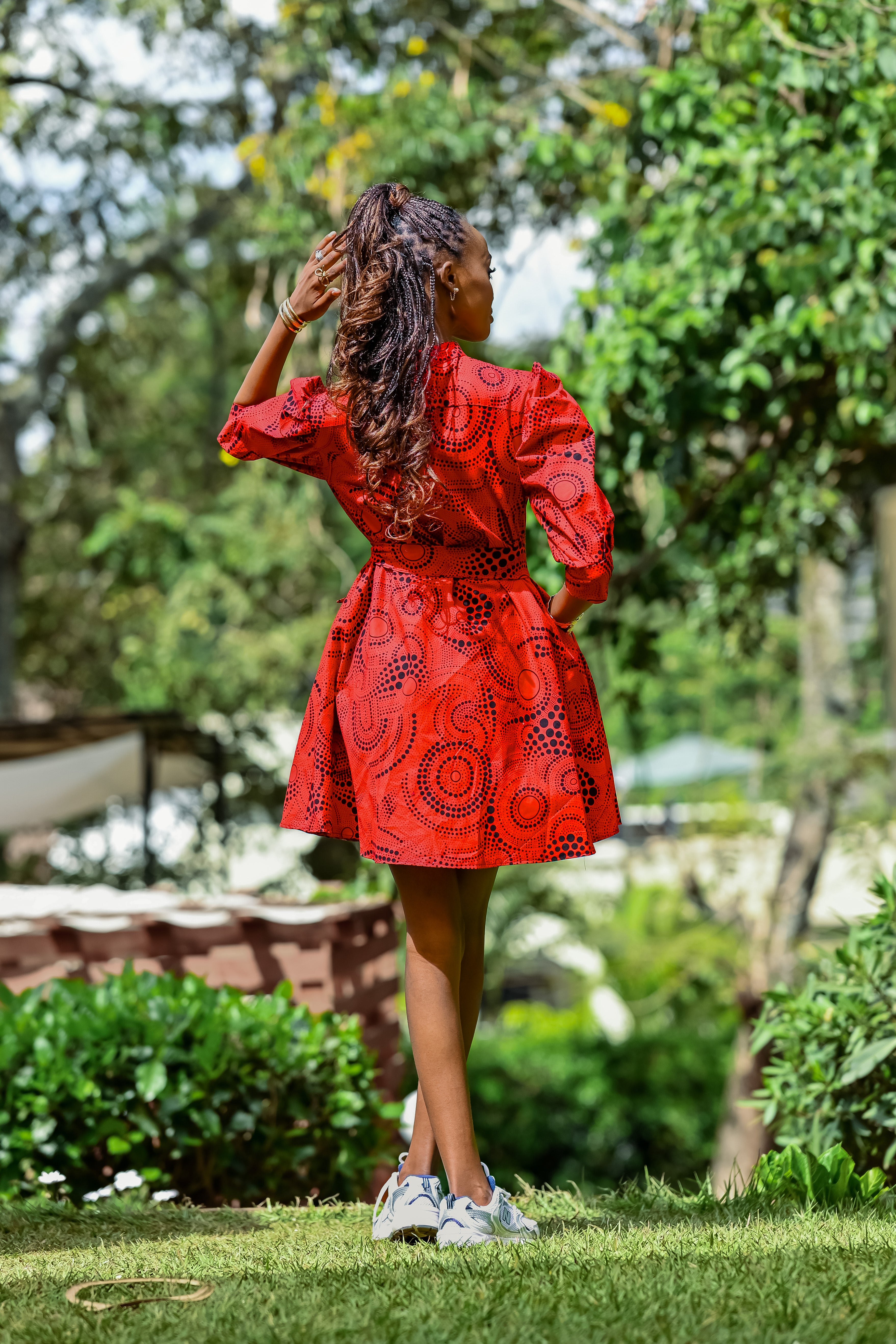 Serengeti Shift Dress- Red